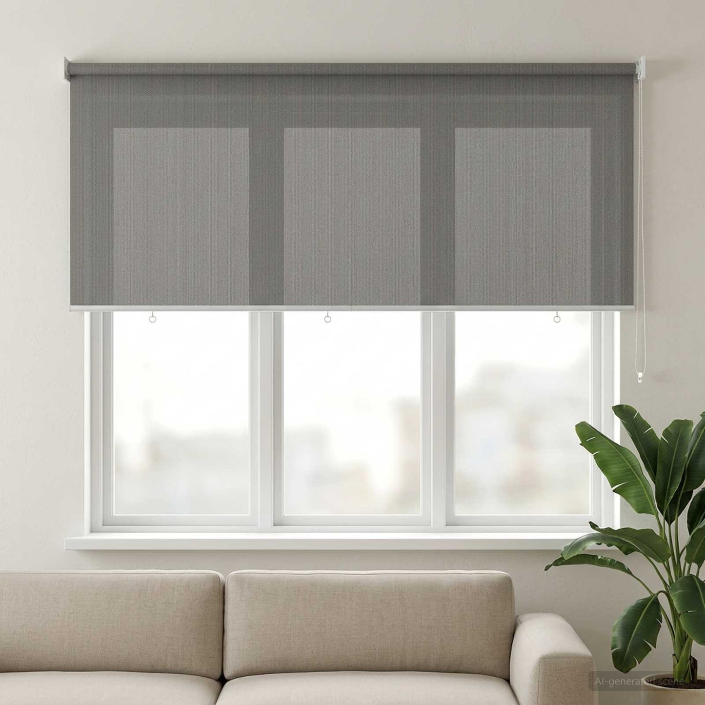 vidaXL Outdoor Roller Blind 90% UV Block Light Grey 140 x 140 cm HDPE