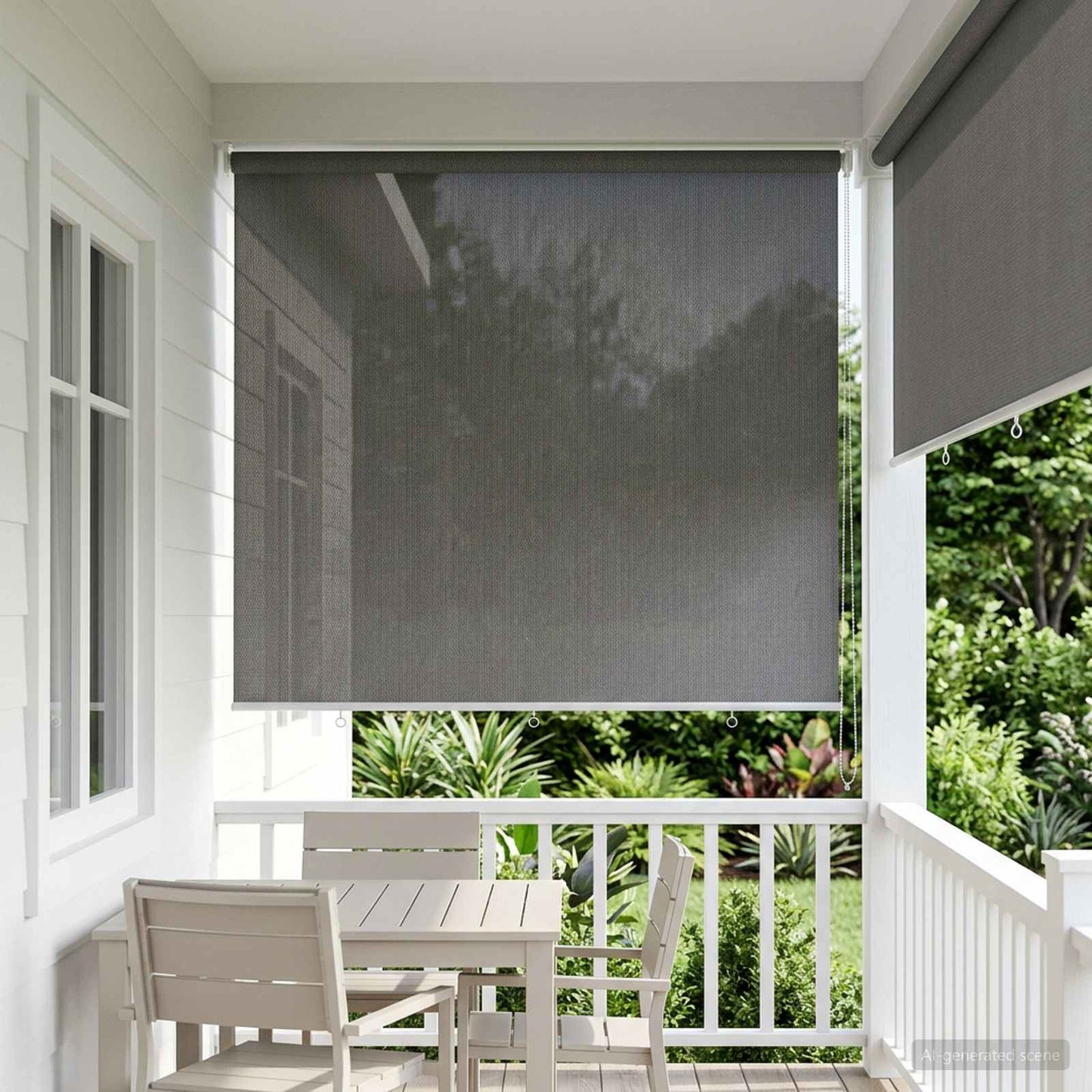 vidaXL Outdoor Roller Blind 90% UV Block Light Grey 220 x 140 cm HDPE