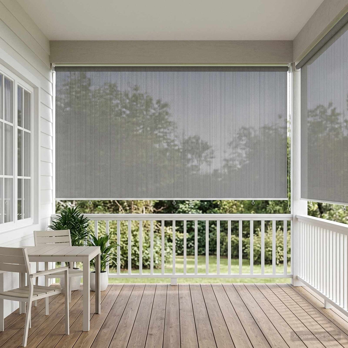 vidaXL Outdoor Roller Blind 90% UV Block Light Grey 300 x 140 cm HDPE