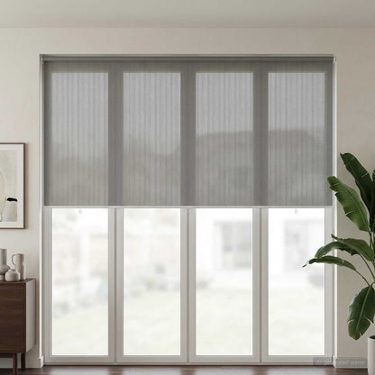 vidaXL Outdoor Roller Blind 90% UV Block Light Grey 350 x 140 cm HDPE