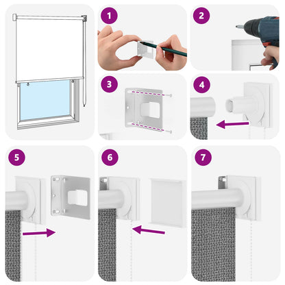 vidaXL Outdoor Roller Blind 90% UV Block Light Grey 350 x 140 cm HDPE