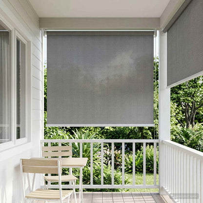 vidaXL Outdoor Roller Blind 90% UV Block Light Grey 60 x 230 cm HDPE