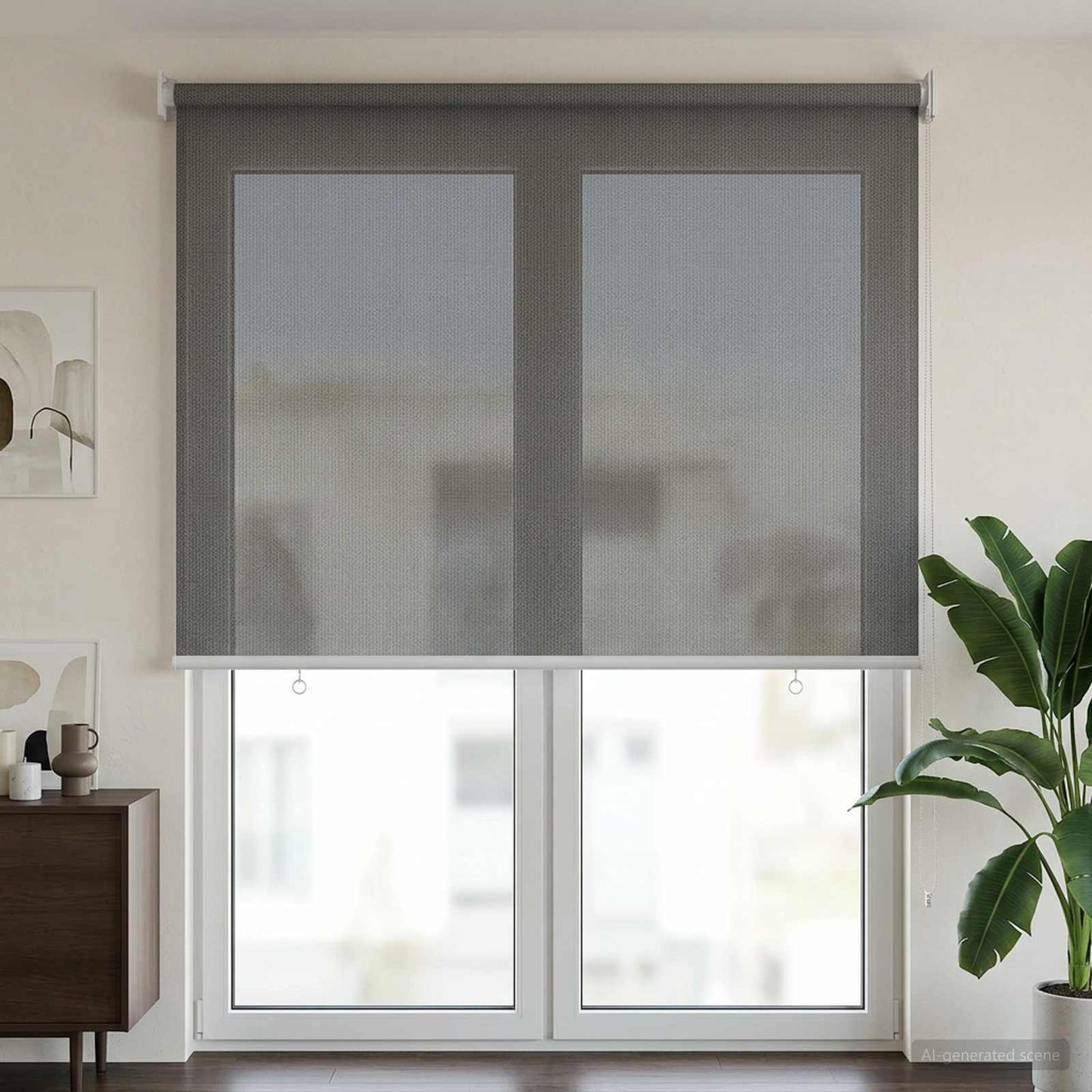 vidaXL Outdoor Roller Blind 90% UV Block Light Grey 80 x 230 cm HDPE