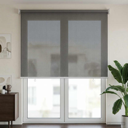 vidaXL Outdoor Roller Blind 90% UV Block Light Grey 100 x 230 cm HDPE