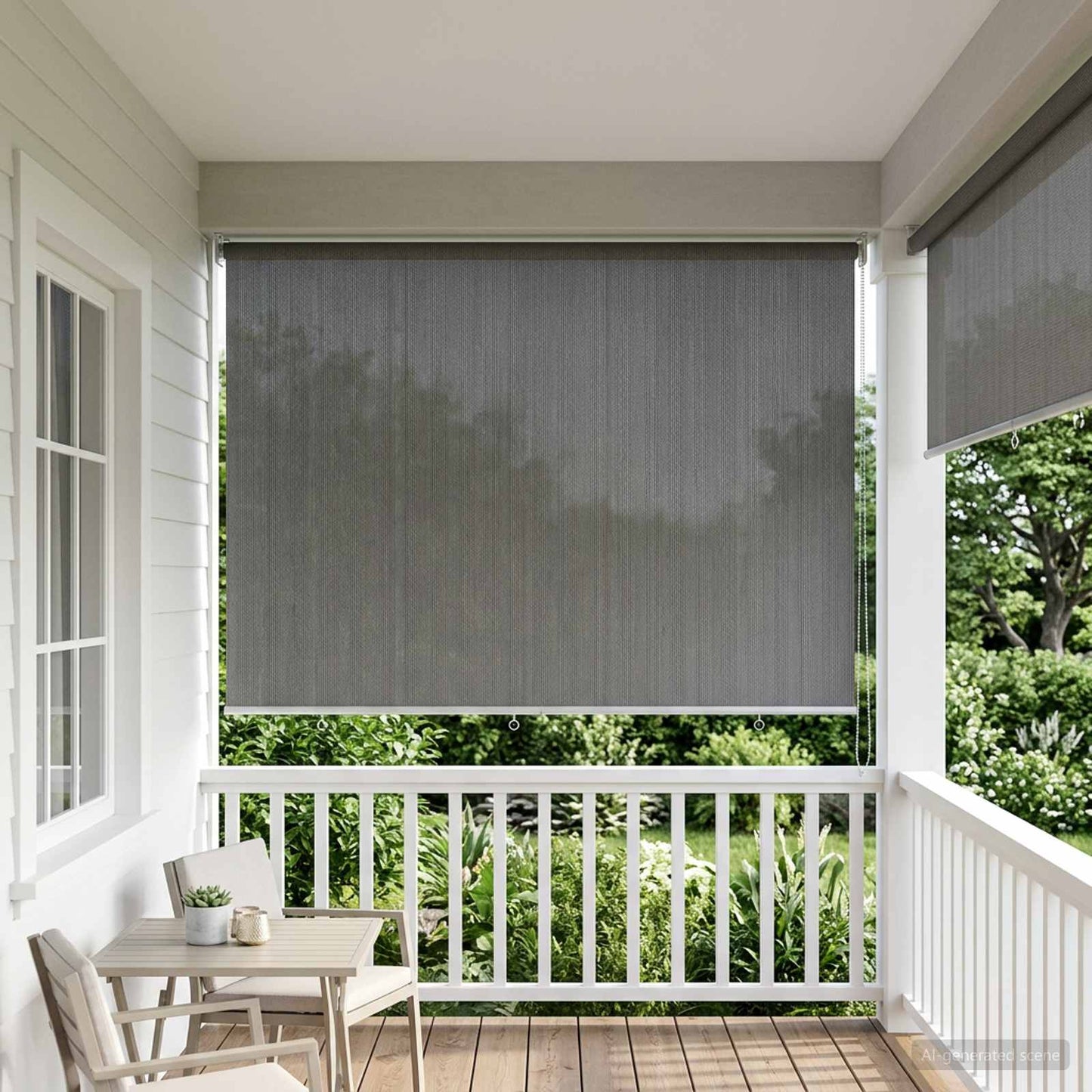 vidaXL Outdoor Roller Blind 90% UV Block Light Grey 140 x 230 cm HDPE