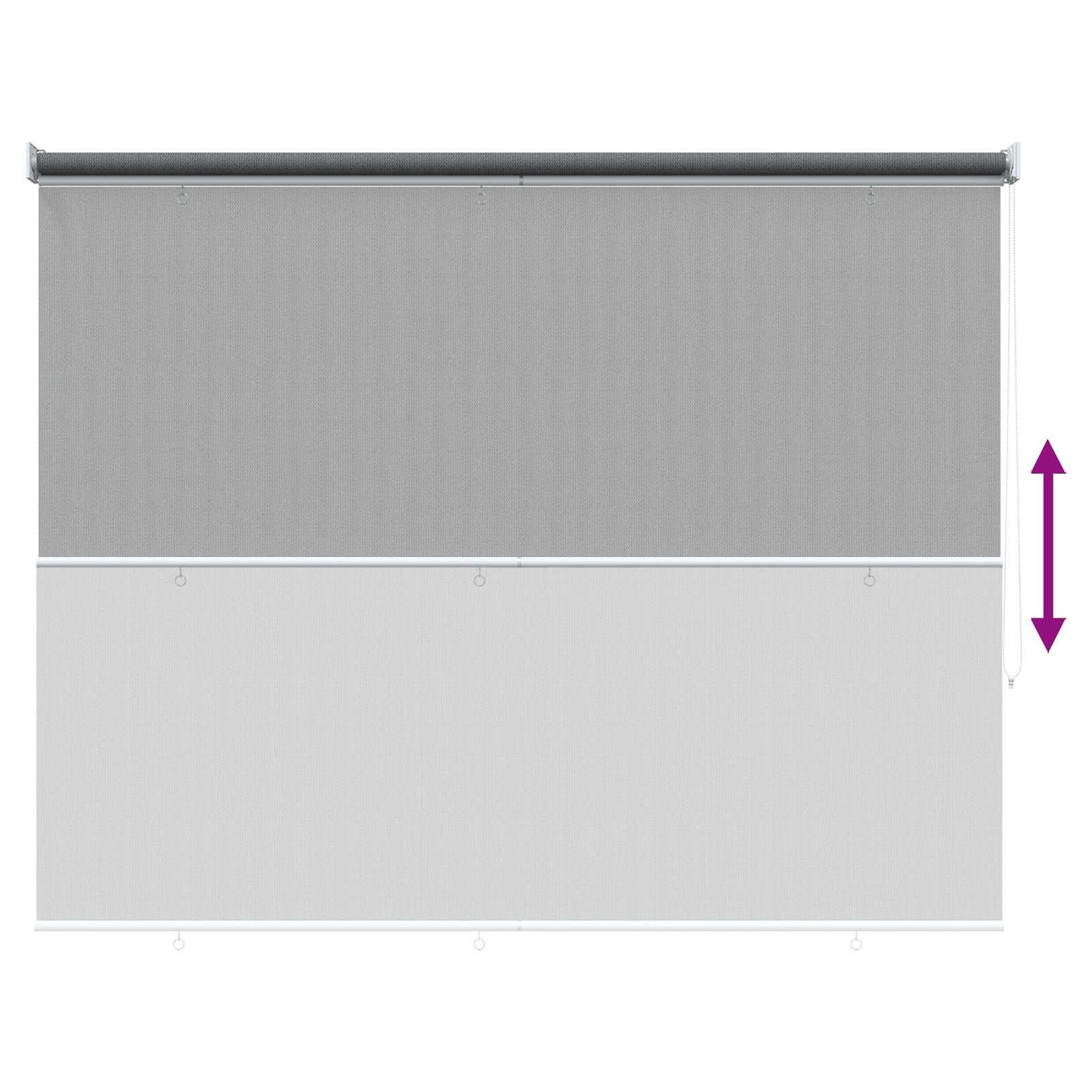 vidaXL Outdoor Roller Blind 90% UV Block Light Grey 180 x 230 cm HDPE