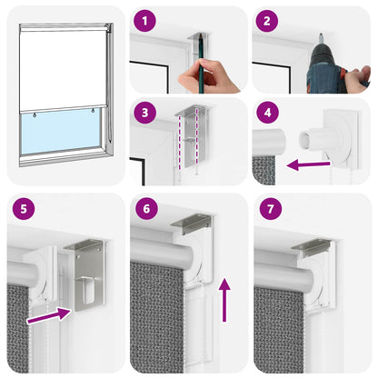 vidaXL Outdoor Roller Blind 90% UV Block Light Grey 200 x 230 cm HDPE