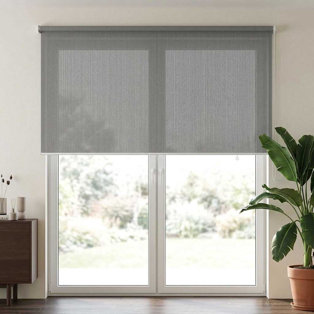 vidaXL Outdoor Roller Blind 90% UV Block Light Grey 240 x 230 cm HDPE