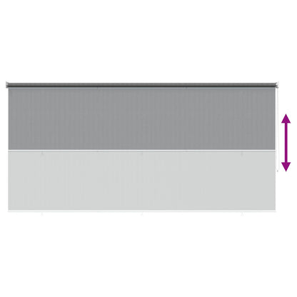 vidaXL Outdoor Roller Blind 90% UV Block Light Grey 240 x 230 cm HDPE