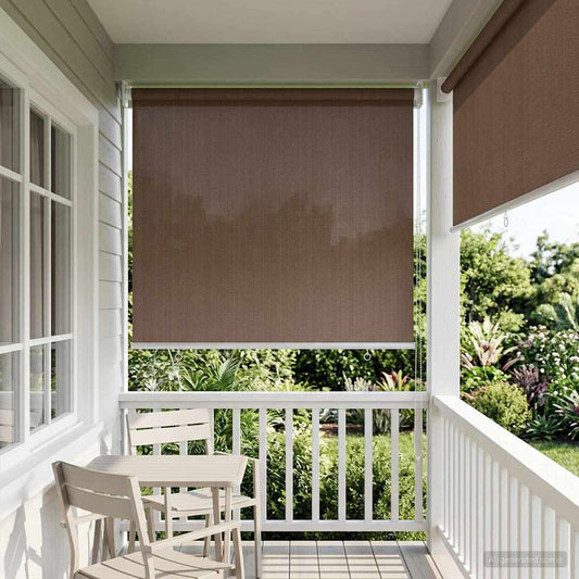 vidaXL Outdoor Roller Blind 90% UV Block Taupe 80 x 140 cm HDPE
