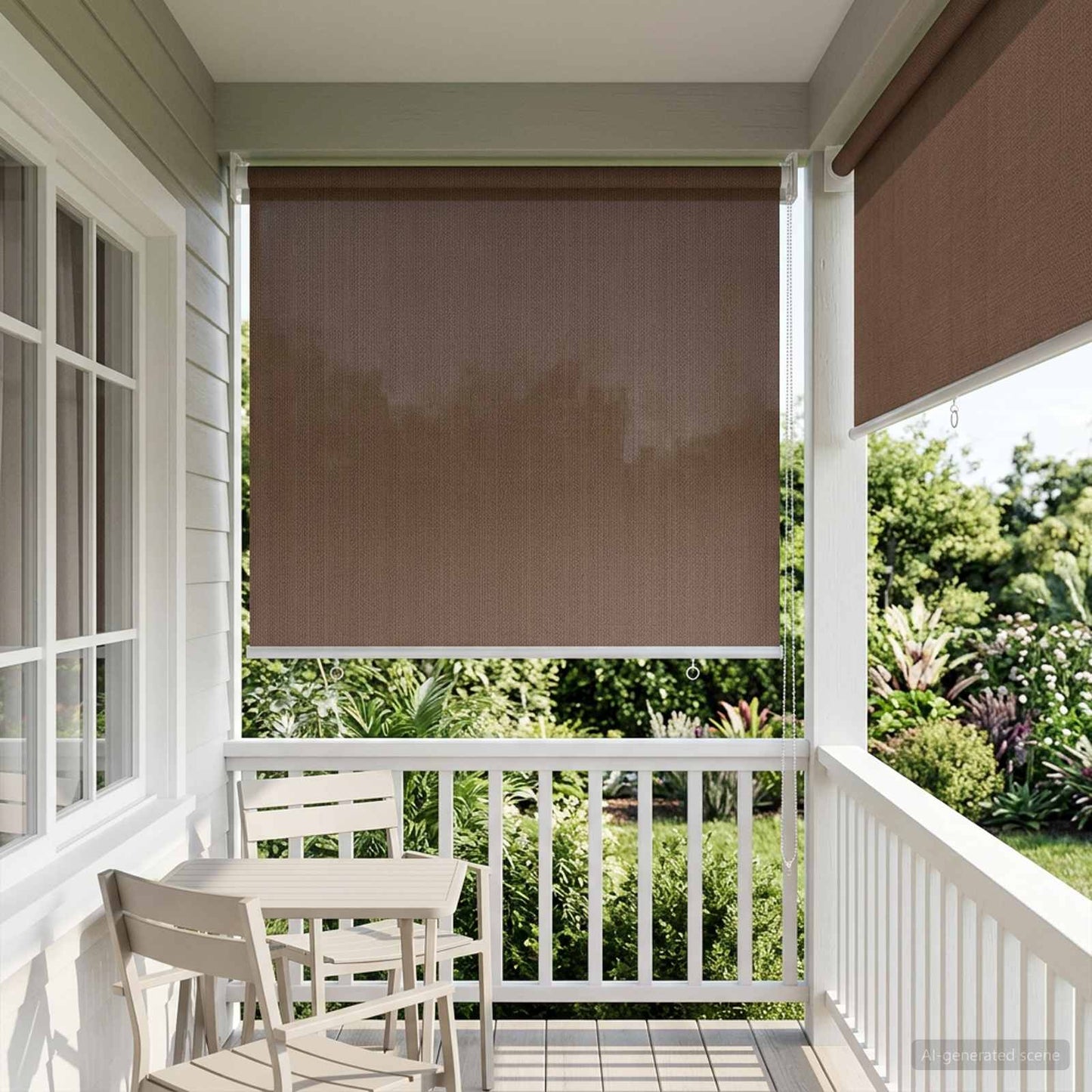 vidaXL Outdoor Roller Blind 90% UV Block Taupe 80 x 140 cm HDPE