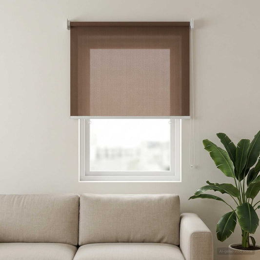 vidaXL Outdoor Roller Blind 90% UV Block Taupe 100 x 140 cm HDPE