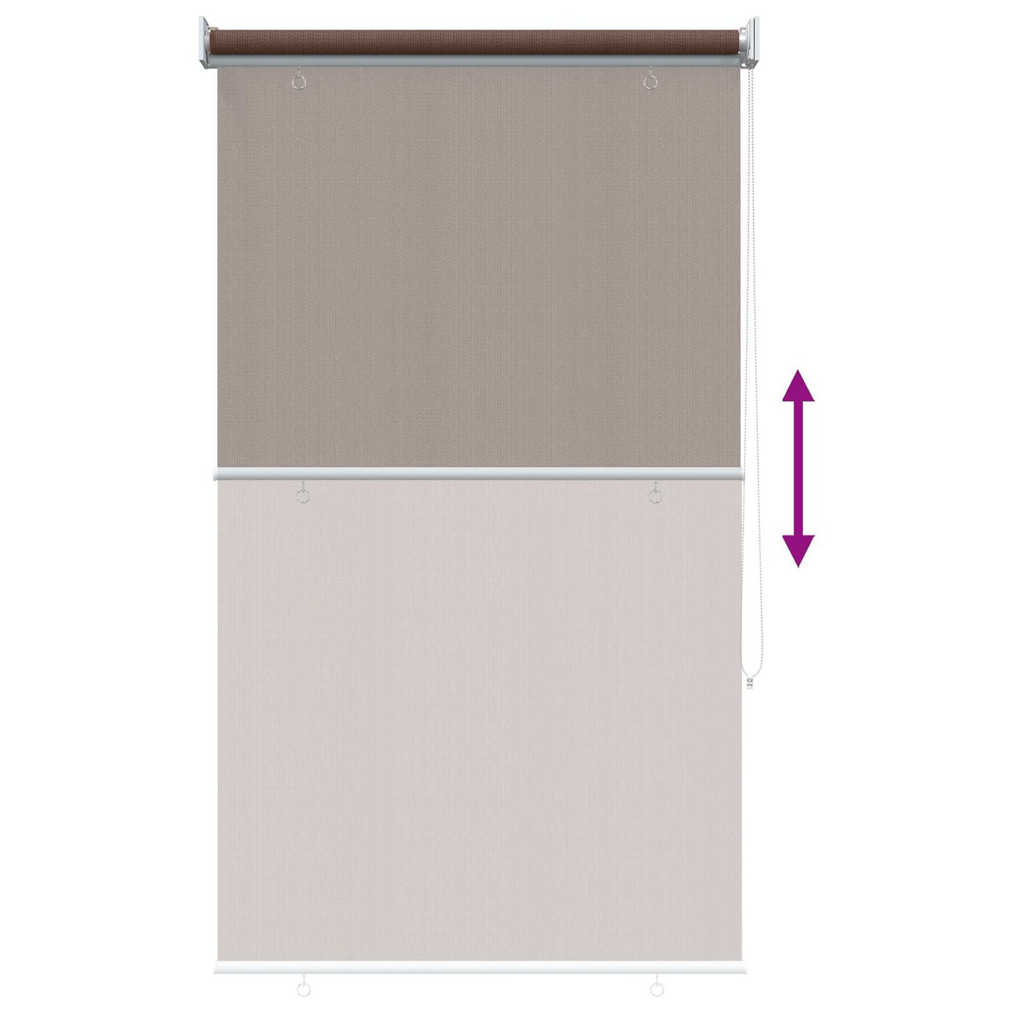 vidaXL Outdoor Roller Blind 90% UV Block Taupe 100 x 140 cm HDPE
