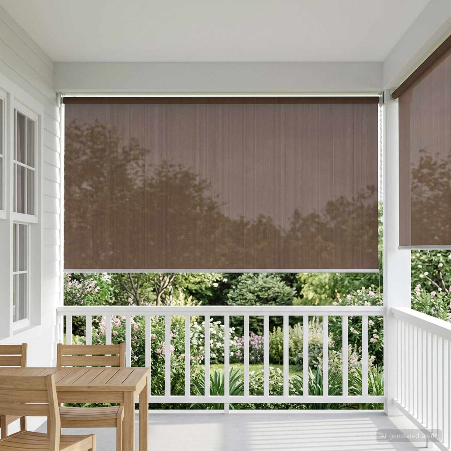 vidaXL Outdoor Roller Blind 90% UV Block Taupe 180 x 140 cm HDPE