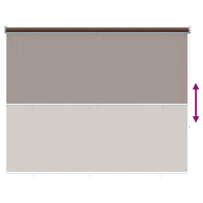 vidaXL Outdoor Roller Blind 90% UV Block Taupe 200 x 140 cm HDPE