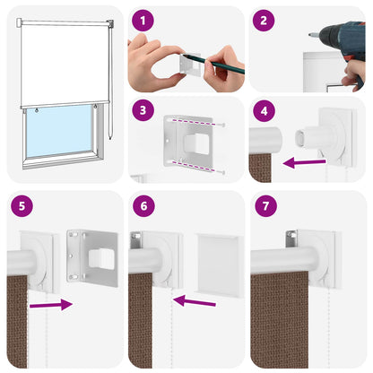 vidaXL Outdoor Roller Blind 90% UV Block Taupe 200 x 140 cm HDPE