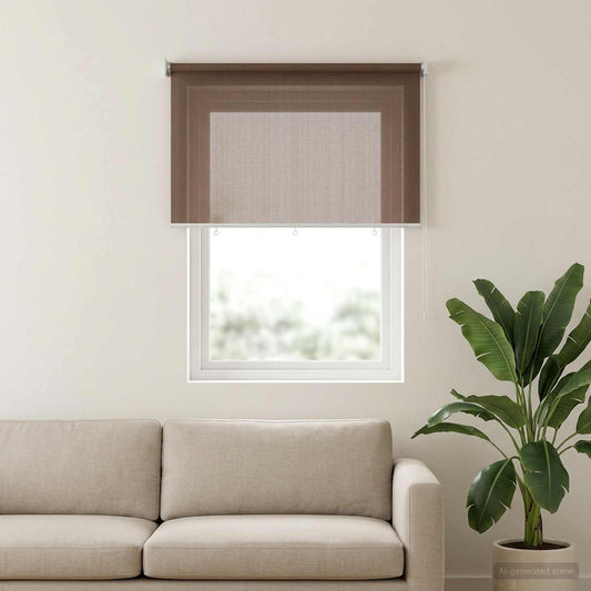vidaXL Outdoor Roller Blind 90% UV Block Taupe 220 x 140 cm HDPE