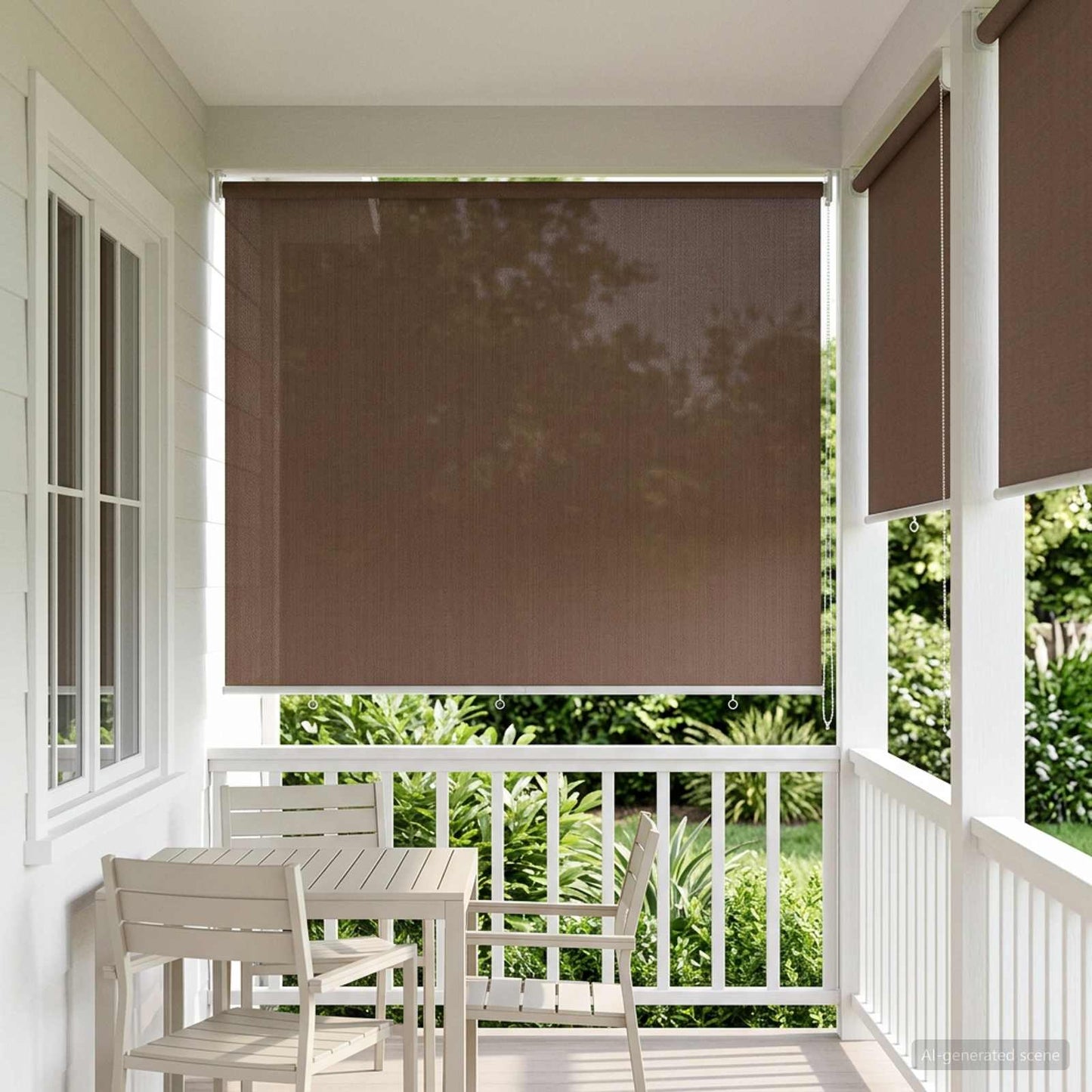 vidaXL Outdoor Roller Blind 90% UV Block Taupe 220 x 140 cm HDPE