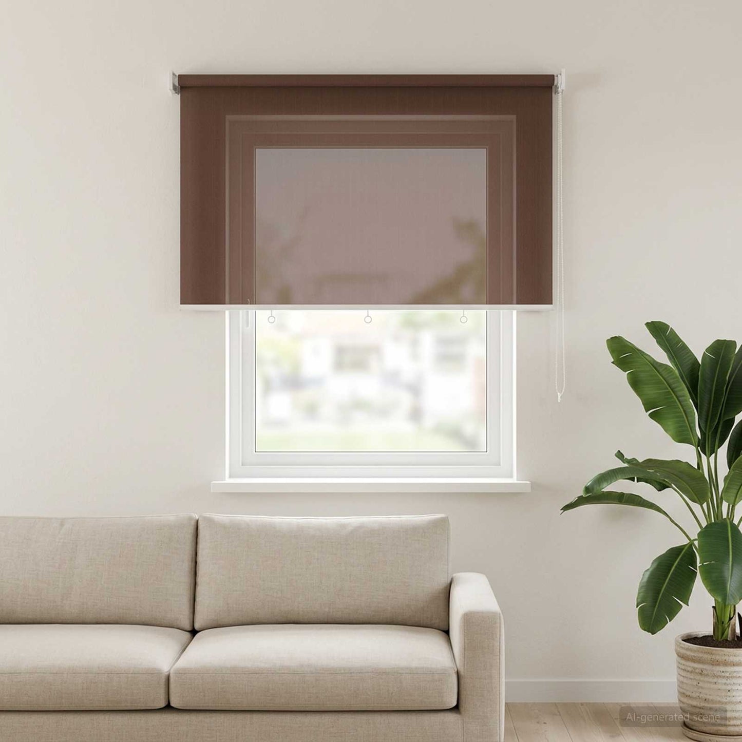 vidaXL Outdoor Roller Blind 90% UV Block Taupe 240 x 140 cm HDPE