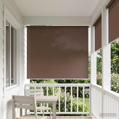 vidaXL Outdoor Roller Blind 90% UV Block Taupe 240 x 140 cm HDPE