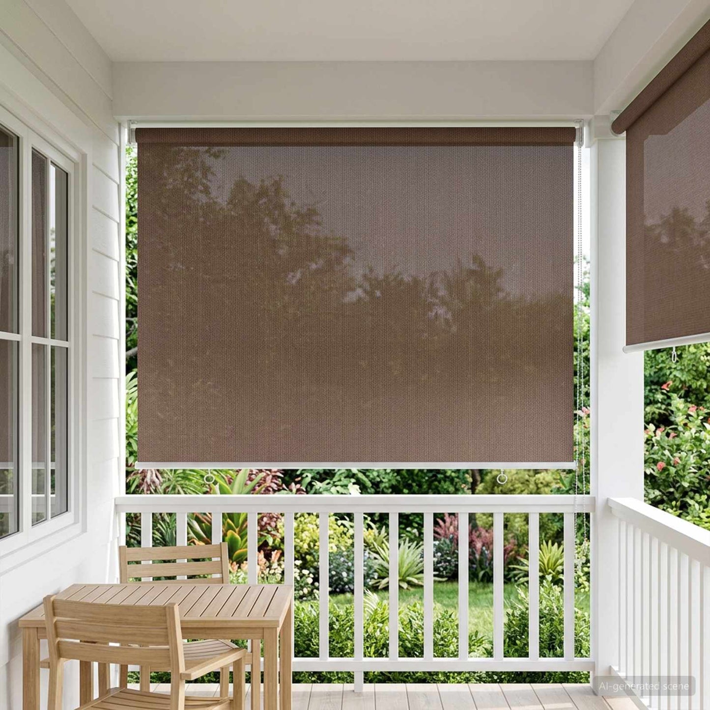 vidaXL Outdoor Roller Blind 90% UV Block Taupe 60 x 230 cm HDPE
