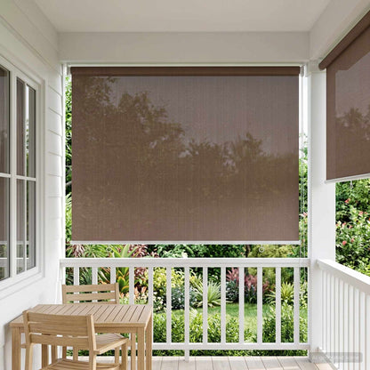 vidaXL Outdoor Roller Blind 90% UV Block Taupe 100 x 230 cm HDPE