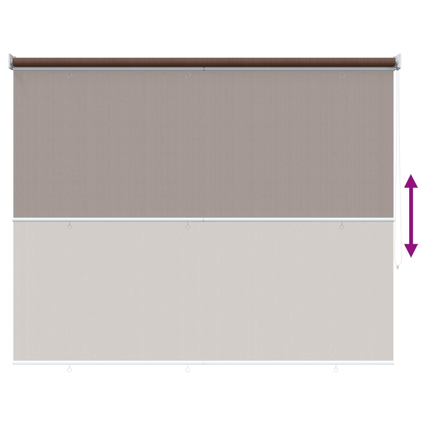 vidaXL Outdoor Roller Blind 90% UV Block Taupe 120 x 230 cm HDPE