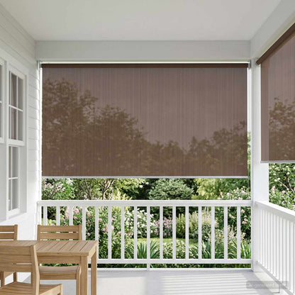 vidaXL Outdoor Roller Blind 90% UV Block Taupe 140 x 230 cm HDPE