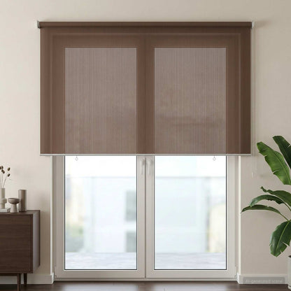 vidaXL Outdoor Roller Blind 90% UV Block Taupe 240 x 230 cm HDPE