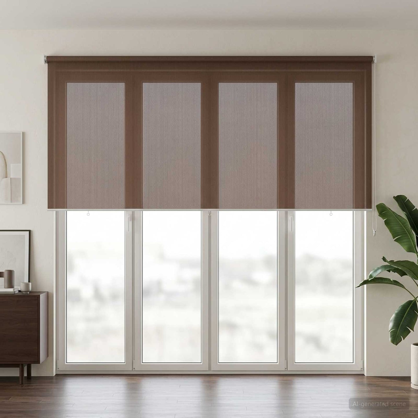 vidaXL Outdoor Roller Blind 90% UV Block Taupe 350 x 230 cm HDPE