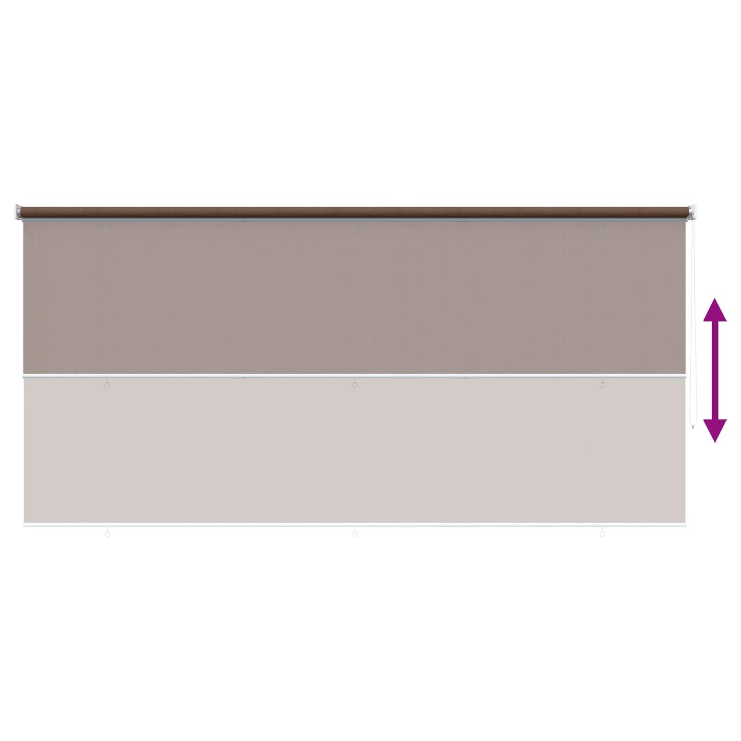 vidaXL Outdoor Roller Blind 90% UV Block Taupe 400 x 230 cm HDPE