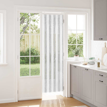 vidaXL Insect Curtain Chenille Light Grey and White 56 x 200 cm