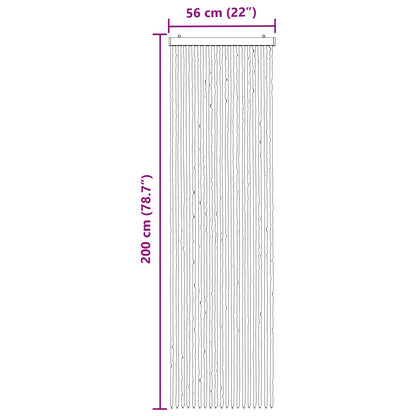 vidaXL Insect Curtain Chenille Light Grey and White 56 x 200 cm