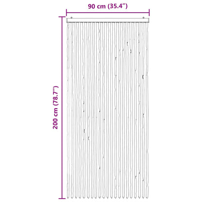 vidaXL Insect Curtain Chenille Light Grey and White 90 x 200 cm