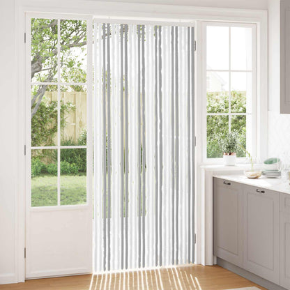 vidaXL Insect Curtain Chenille Light Grey and White 100 x 230 cm