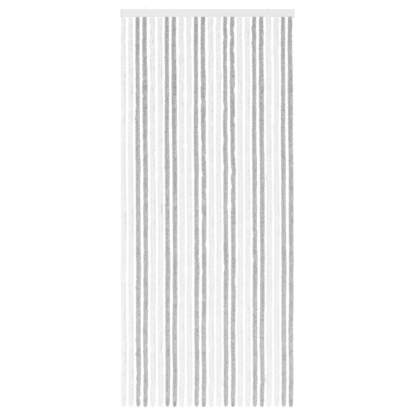 vidaXL Insect Curtain Chenille Light Grey and White 100 x 230 cm