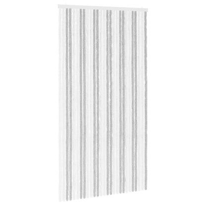 vidaXL Insect Curtain Chenille Light Grey and White 118 x 220 cm