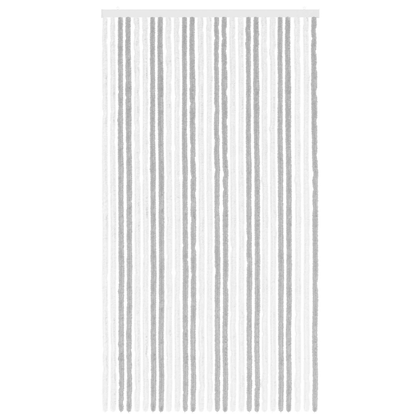 vidaXL Insect Curtain Chenille Light Grey and White 118 x 220 cm