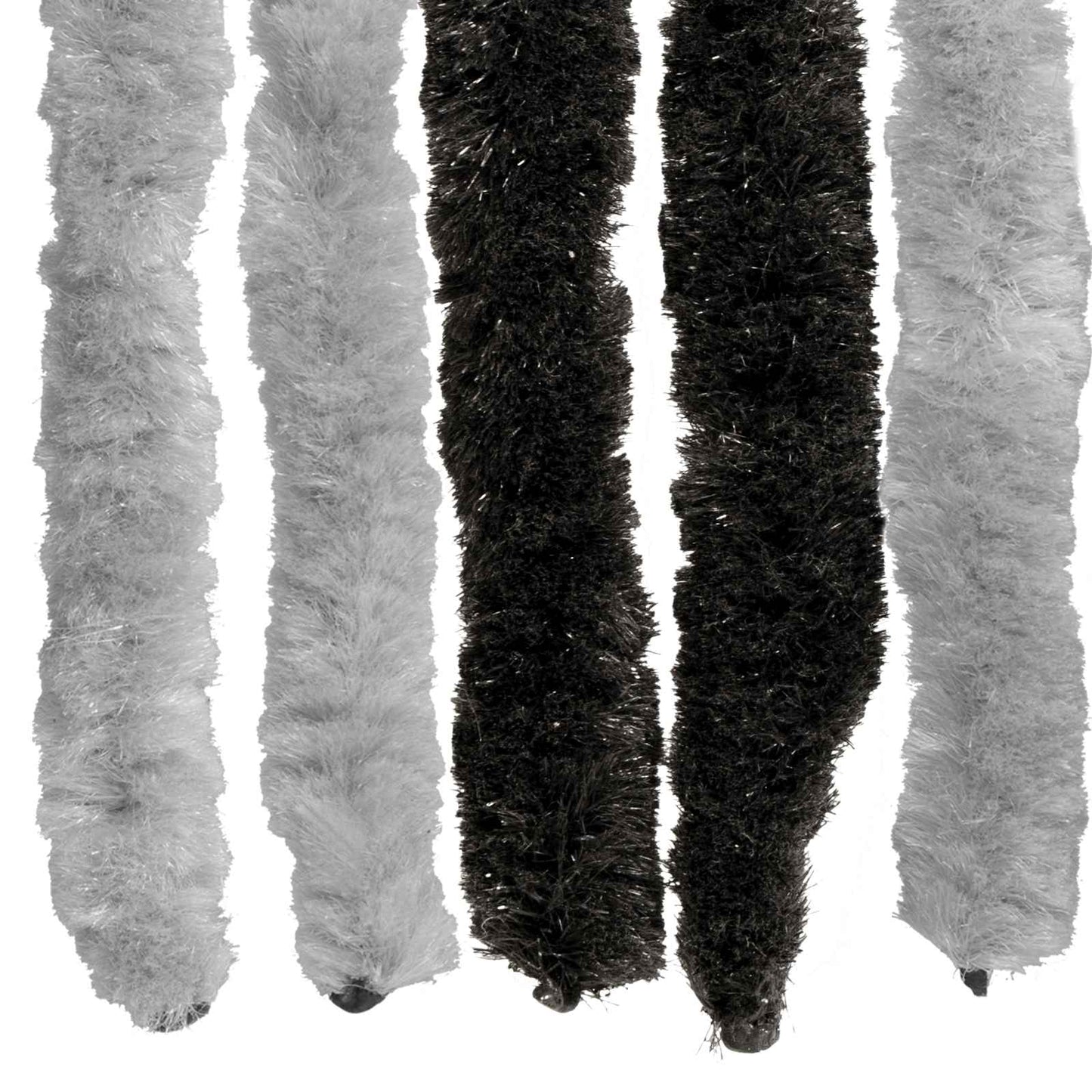 vidaXL Insect Curtain Chenille Grey and Black 56 x 185 cm 100% PP