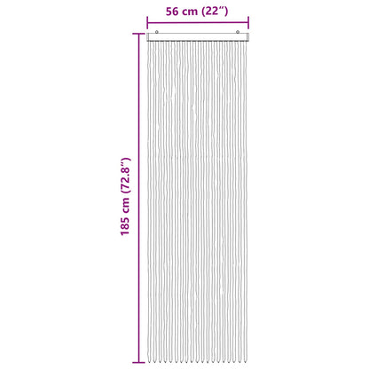 vidaXL Insect Curtain Chenille Grey and Black 56 x 185 cm 100% PP