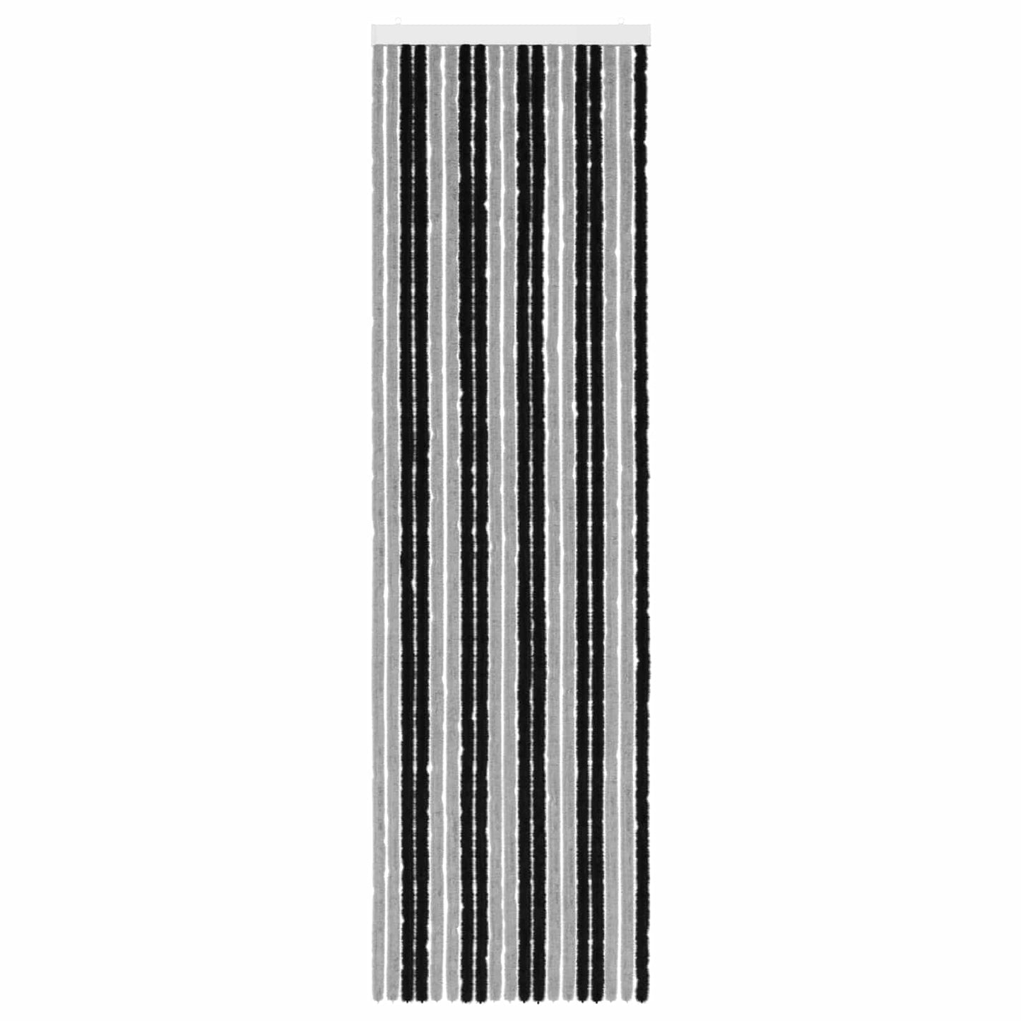 vidaXL Insect Curtain Chenille Grey and Black 56 x 200 cm 100% PP