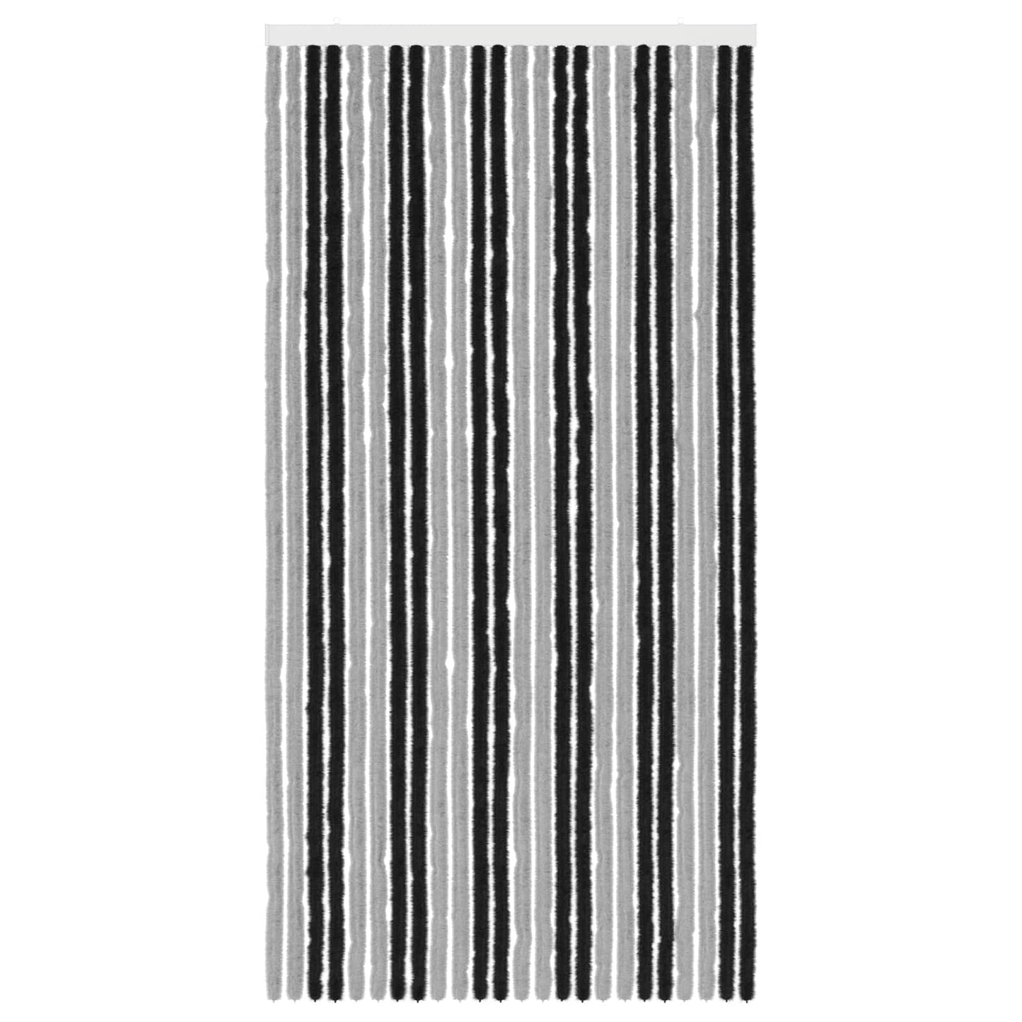 vidaXL Insect Curtain Chenille Grey and Black 100 x 200 cm 100% PP