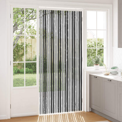 vidaXL Insect Curtain Chenille Grey and Black 100 x 230 cm 100% PP