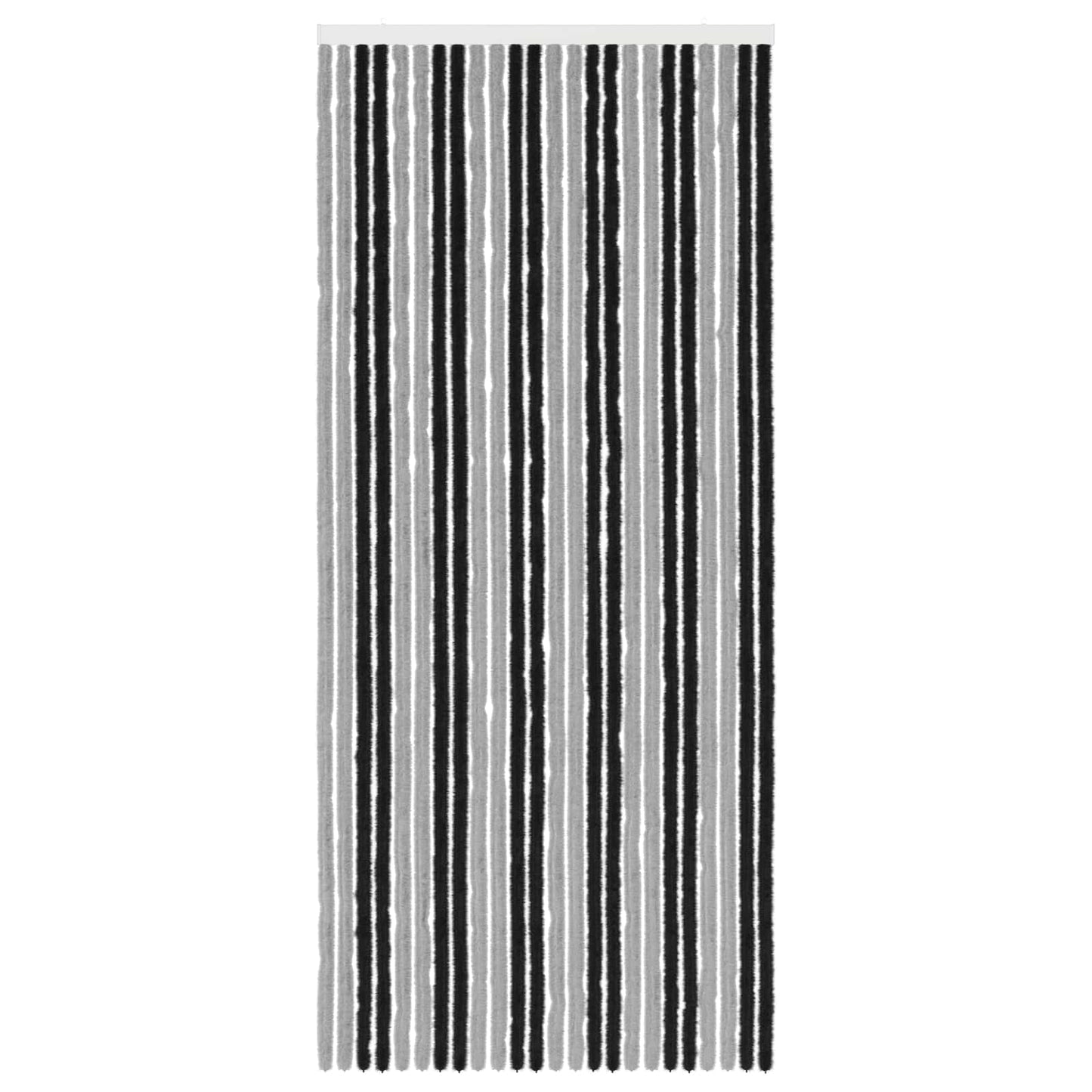 vidaXL Insect Curtain Chenille Grey and Black 100 x 230 cm 100% PP