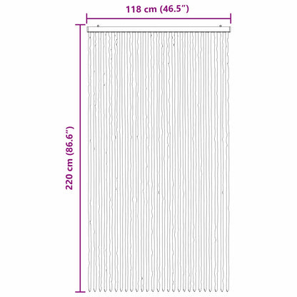 vidaXL Insect Curtain Chenille Grey and Black 118 x 220 cm 100% PP