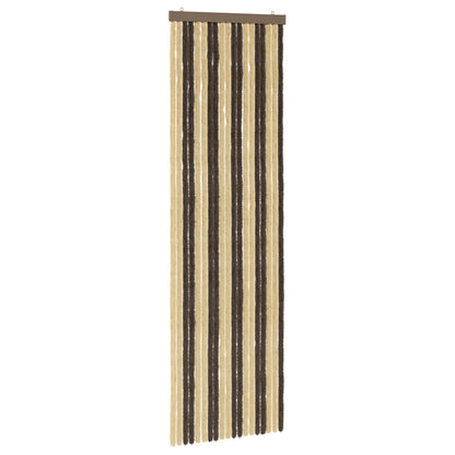 vidaXL Insect Curtain Chenille Dark Brown and Beige 56 x 185 cm