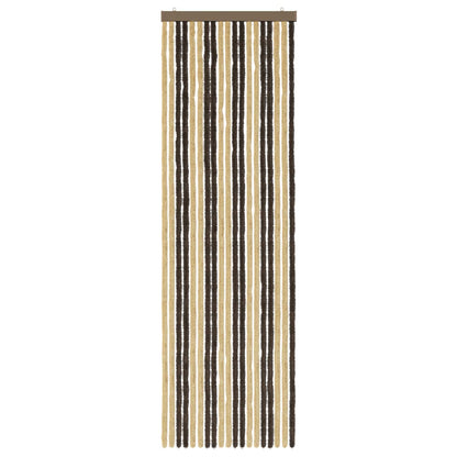 vidaXL Insect Curtain Chenille Dark Brown and Beige 56 x 185 cm