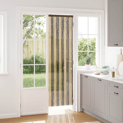 vidaXL Insect Curtain Chenille Dark Brown and Beige 56 x 200 cm
