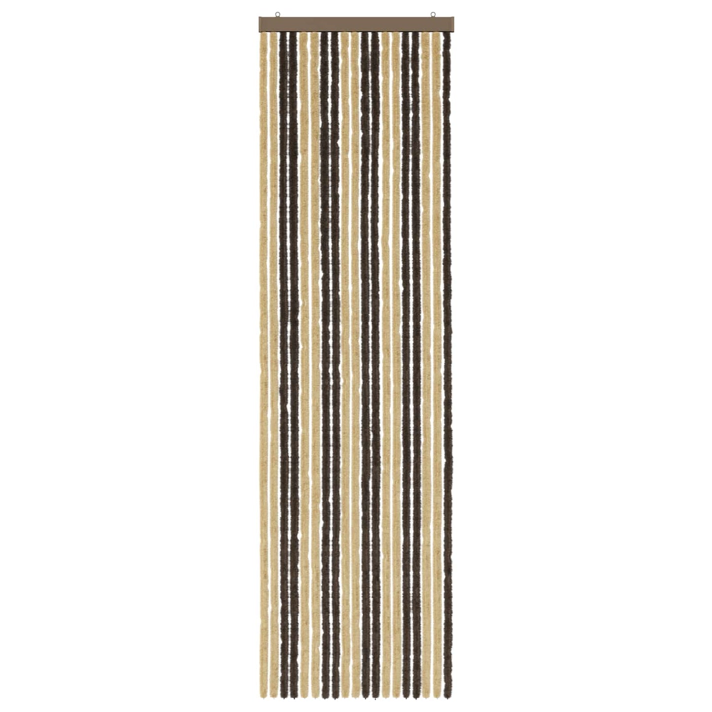 vidaXL Insect Curtain Chenille Dark Brown and Beige 56 x 200 cm