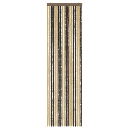 vidaXL Insect Curtain Chenille Dark Brown and Beige 56 x 200 cm